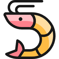 Shellfish Shrimp Icon from Ultimate Colors Set