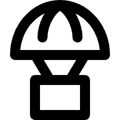 Shipping Parashoot Drop Icon from Nova Line Set