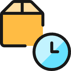 Shipment Clock Icon from Ultimate Colors Set