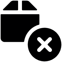 Shipment Remove Icon from Ultimate Bold Set