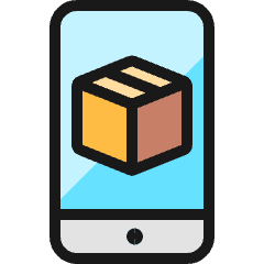 Shipment Smartphone Icon from Ultimate Colors Set