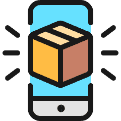 Shipment Smartphone Arrive Icon from Ultimate Colors Set