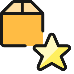 Shipment Star Icon from Ultimate Colors Set