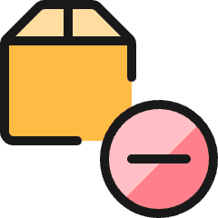 Shipment Subtract Icon from Ultimate Colors Set