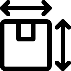 Package Dimension Icon from Ultimate Regular Set