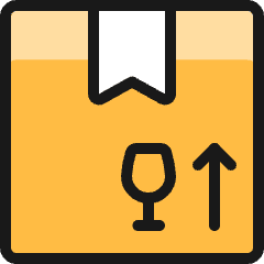 Shipment Fragile Icon from Ultimate Colors Set