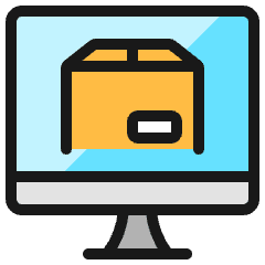 Shipment Online Monitor Icon from Ultimate Colors Set