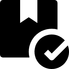 Shipment Product Box Check Icon from Nova Solid Set