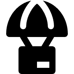 Shipping Parashoot Drop Icon from Nova Solid Set