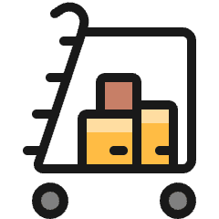 Warehouse Cart Packages 1 Icon from Ultimate Colors Set