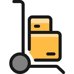 Warehouse Cart Packages 3 Icon from Ultimate Colors Set