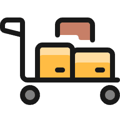 Warehouse Cart Packages Icon from Ultimate Colors Set