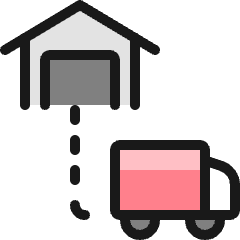 Warehouse Delivery Icon from Ultimate Colors Set