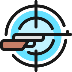 Shooting Rifle Aim Icon from Ultimate Colors Set