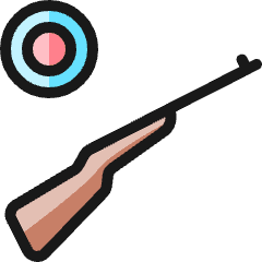 Shooting Rifle Target Icon from Ultimate Colors Set