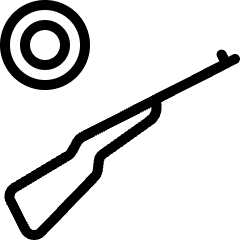 Shooting Rifle Target Icon from Ultimate Light Set