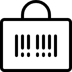 Shopping Bag Barcode 1 Icon from Ultimate Light Set