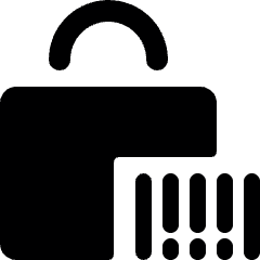 Shopping Bag Barcode Icon from Ultimate Bold Set