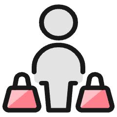 Shopping Bag Carry Icon from Ultimate Colors Set
