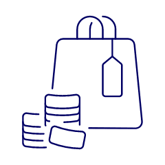 Shopping Bag Cash Illustration from UX Line Set
