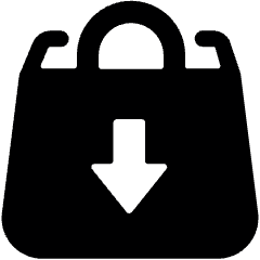 Shopping Bag Download Icon from Ultimate Bold Set