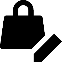 Shopping Bag Edit Icon from Nova Solid Set