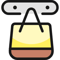 Shopping Bag Hang Icon from Ultimate Colors Set