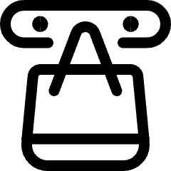 Shopping Bag Hang Icon from Ultimate Regular Set