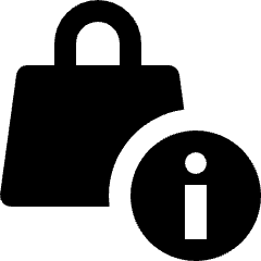 Shopping Bag Information Icon from Nova Solid Set
