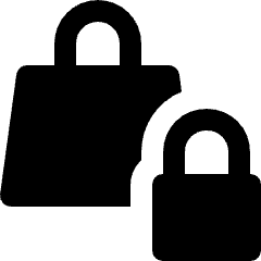 Shopping Bag Lock Icon from Nova Solid Set