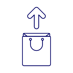 Shopping Bag Remove Illustration from UX Line Set