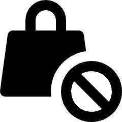 Shopping Bag Restrict Icon from Nova Solid Set