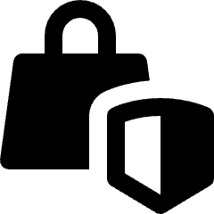 Shopping Bag Security Shield Icon from Nova Solid Set