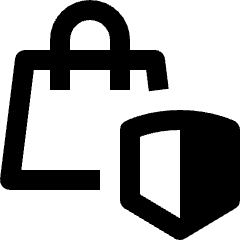 Shopping Bag Security Shield Icon from Nova Line Set