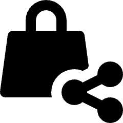 Shopping Bag Share Icon from Nova Solid Set