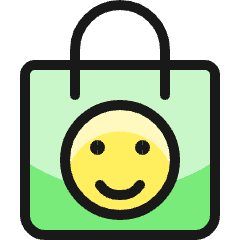 Shopping Bag Smiley Icon from Ultimate Colors Set