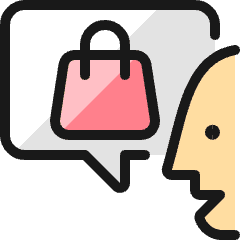 Shopping Bag User Message Icon from Ultimate Colors Set