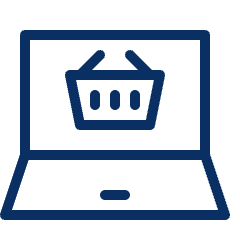 Shopping Application Laptop 1 Icon from Cyber Line Set