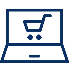 Shopping Application Laptop Icon from Cyber Line Set