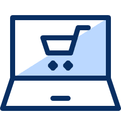 Shopping Application Laptop Icon from Cyber Duotone Set