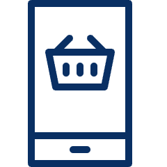 Shopping Basket Application Mobile  Icon from Cyber Line Set