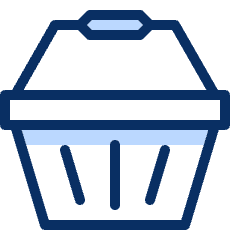 Shopping Basket 1 Icon from Cyber Duotone Set
