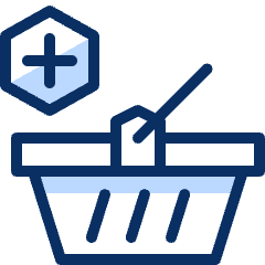 Shopping Basket Add 1 Icon from Cyber Duotone Set