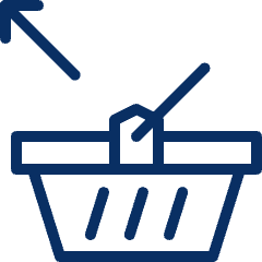 Shopping Basket Remove Icon from Cyber Line Set