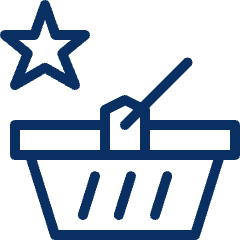 Shopping Basket Star Icon from Cyber Line Set
