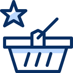 Shopping Basket Star Icon from Cyber Duotone Set