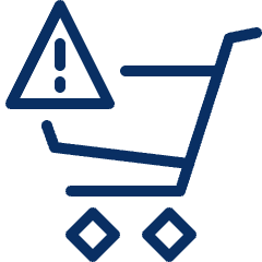 Shopping Cart Alert Icon from Cyber Line Set