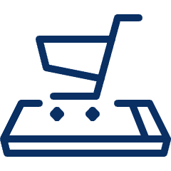 Shopping Cart Application On Mobile Icon from Cyber Line Set