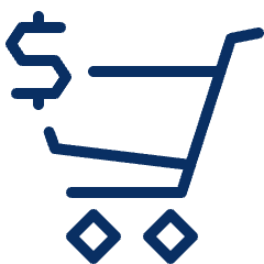 Shopping Cart Dollar Icon from Cyber Line Set