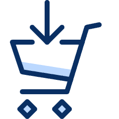 Shopping Cart Download 1 Icon from Cyber Duotone Set